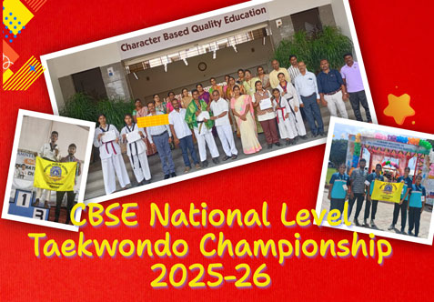We are proud to share that Master S. Ragavan (Class X-I) represented Senthil Public School, DPI at the CBSE National Level Taekwondo Championship 2025-26, held in Uttar Pradesh from 3rd September to 7th September 2025.