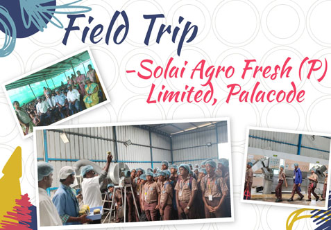 Students of Class VIII visited the growing, processing, and packing of vegetables.