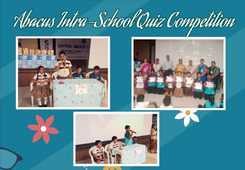 The Abacus Intra-School Quiz Competition was conducted for Class 5 & Class 6, under the guidance of Dr. Suganthi Vasudevan, Director of Brilliant Study Centre is an exciting academic event designed to strengthen students’ mental math abilities, logical thinking and concentration.