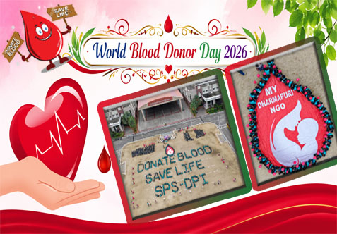 Senthil Public School, in association with My Dharmapuri NGO, Maruthi Blood Bank and Research Foundation, Thangam Hospital, Vijay Super Speciality & Cancer Centre Hospital, and Dr. Deepak’s New Born & Child Care, proudly celebrated World Blood Donor Day to create awareness about the importance of voluntary blood donation and to inspire students and the community to save lives through this noble cause.