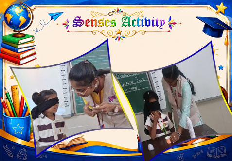To strengthen their understanding of the five senses, children participated in an engaging blindfold sensory game using simple everyday materials.